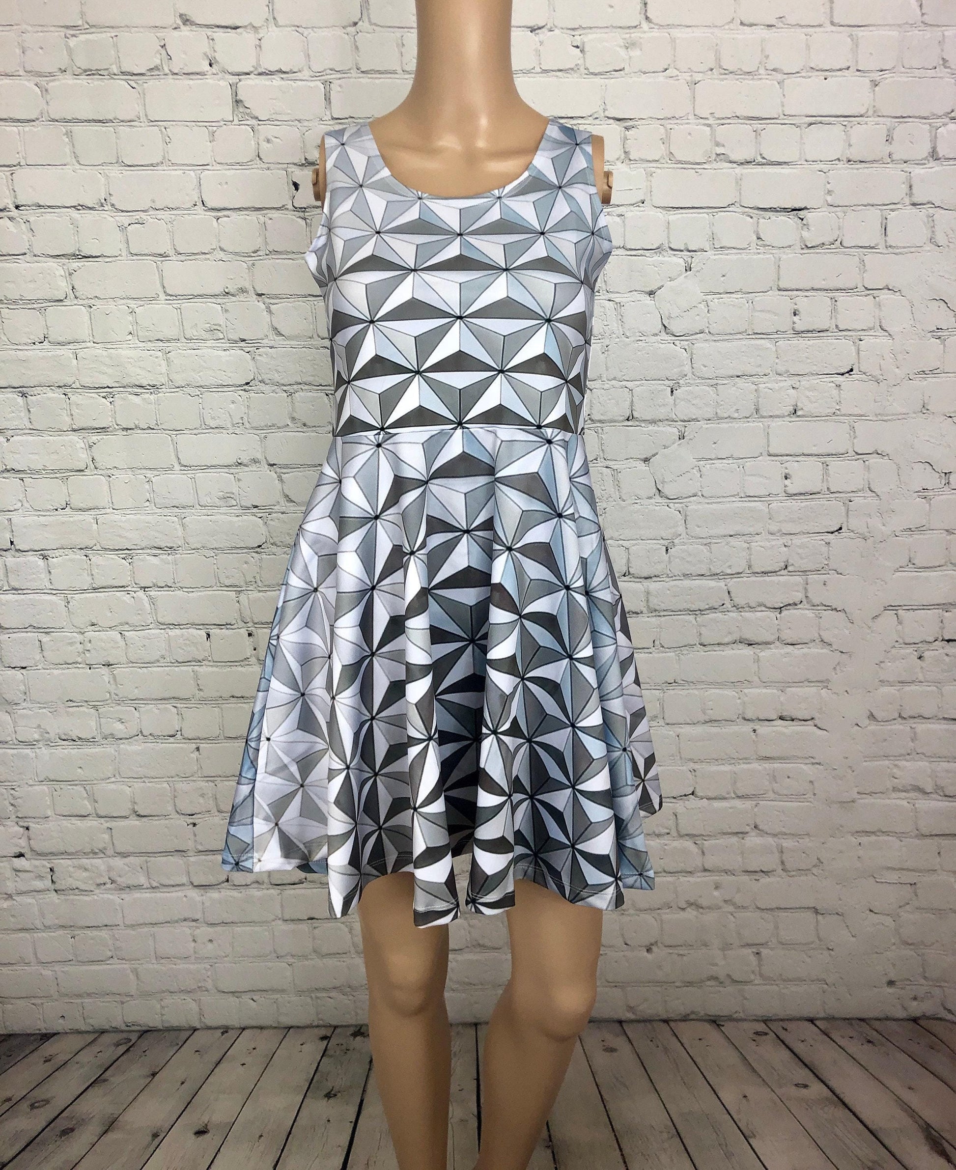 Epcot Spaceship Earth Inspired Skater Dress