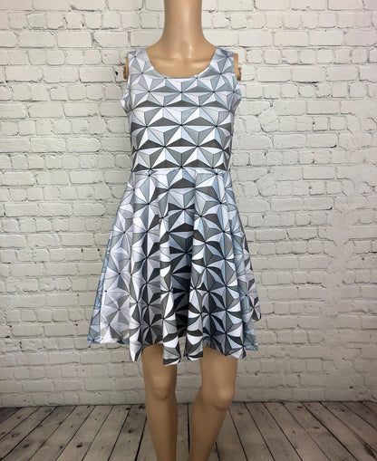 Epcot Spaceship Earth Inspired Skater Dress