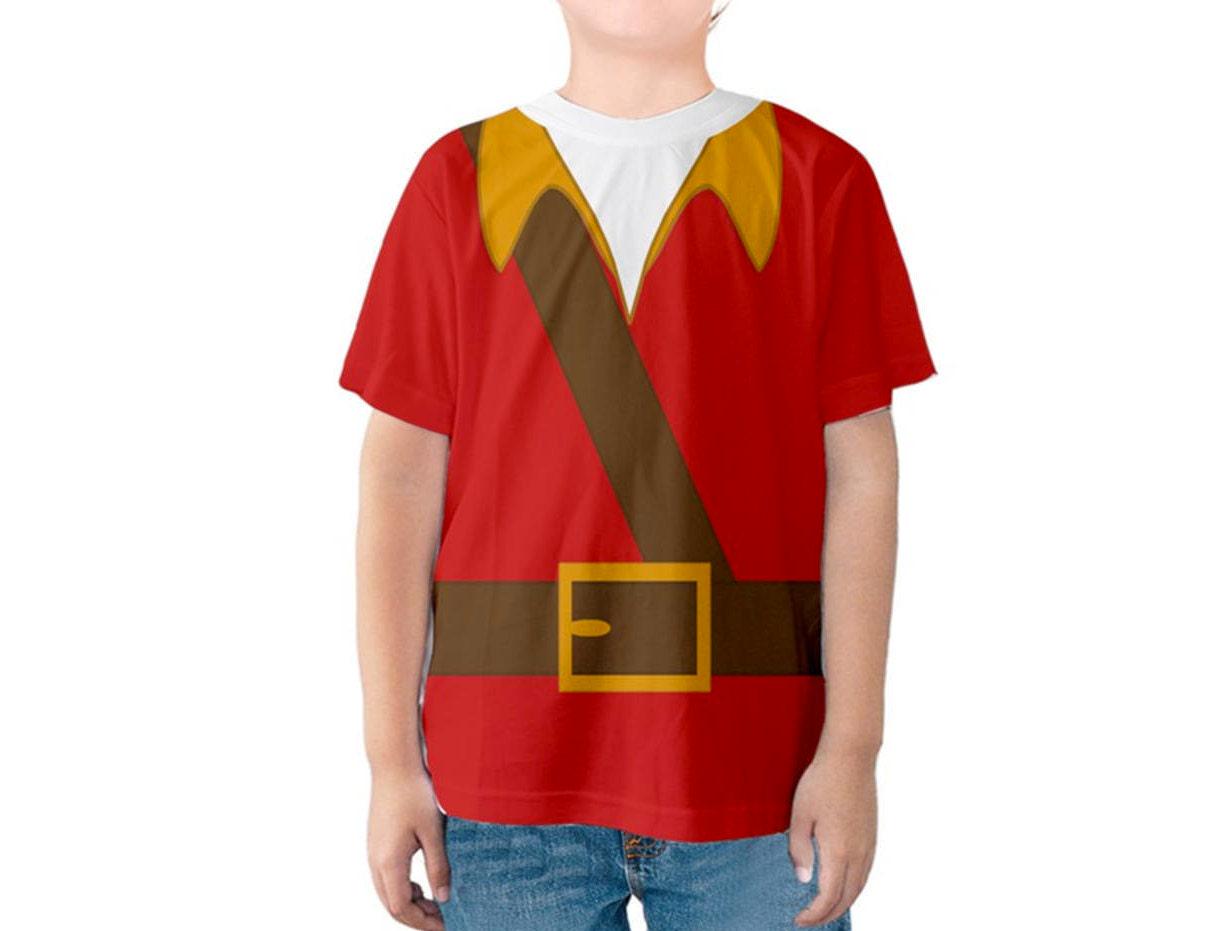 READY-to-SHIP Gaston Inspired Kid's Shirt: Sublimation Print Disneybound Costume