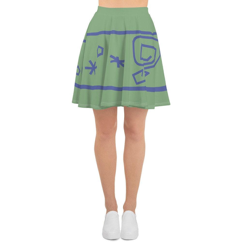 Pink, Purple, or Green Mad Tea Party Teacup Inspired High Waisted Skirt