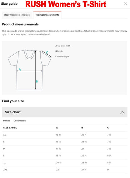 a women's t - shirt size guide