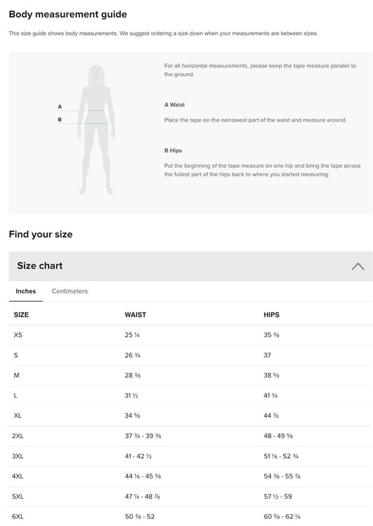the body measurement guide for men