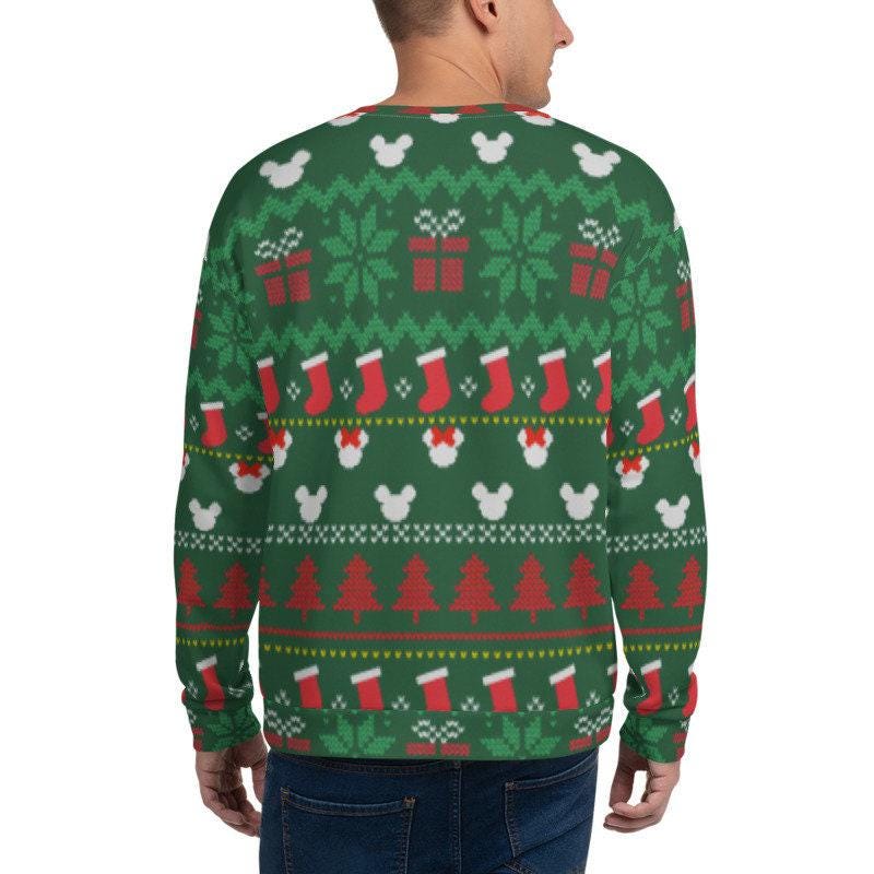 Unisex Christmas Mickey and Minnie Inspired Crewneck Sweatshirt