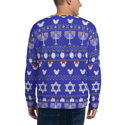 Unisex Hanukkah Mickey and Minnie Inspired Crewneck Sweatshirt