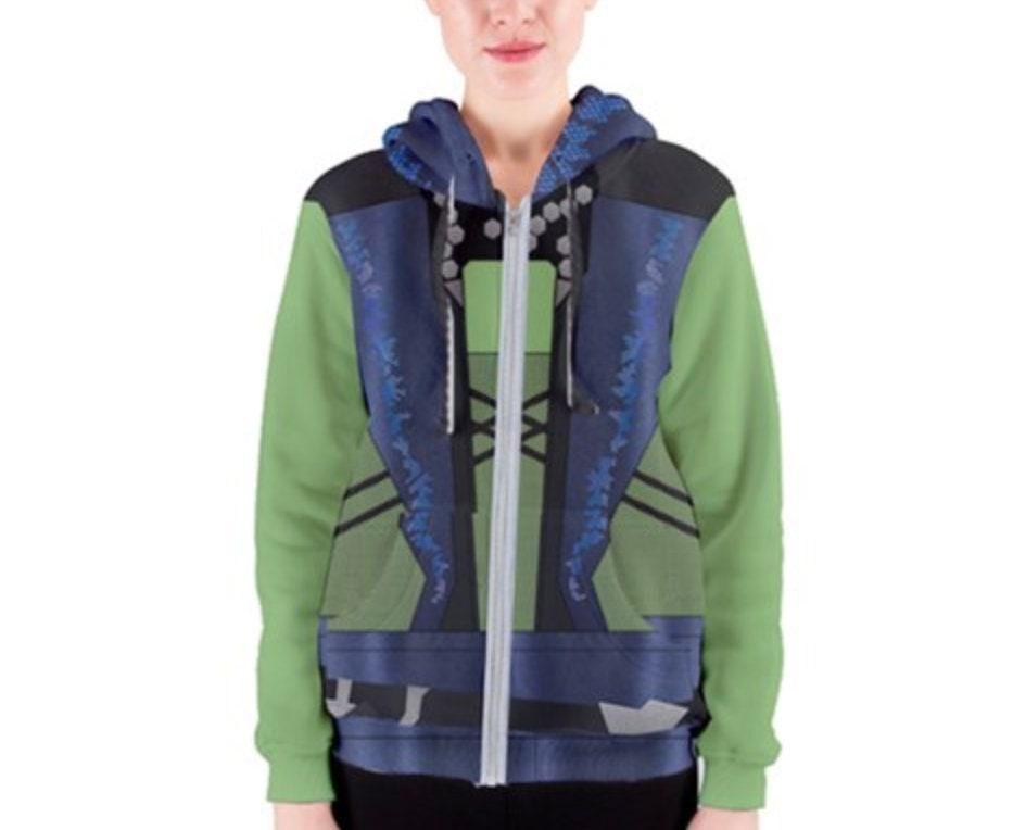 Unisex Gamora Inspired Zipper Hoodie
