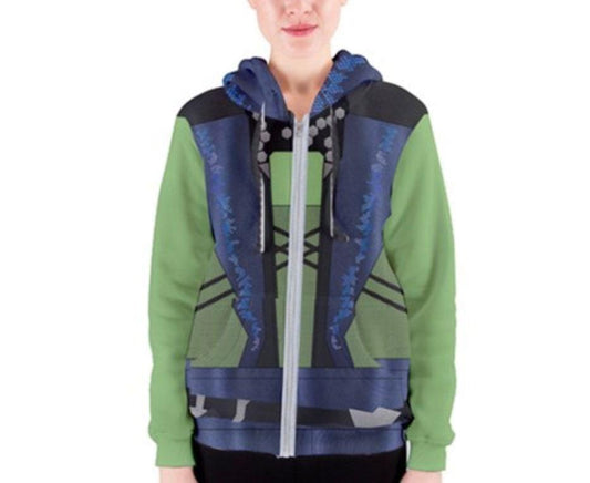 Unisex Gamora Inspired Zipper Hoodie