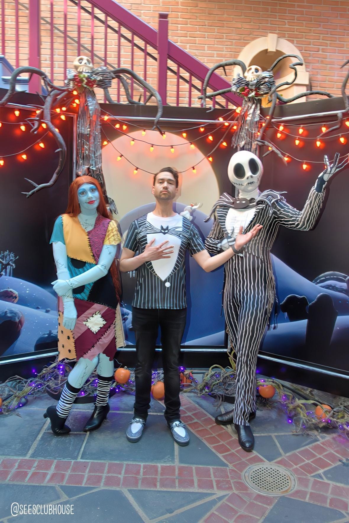 Men's Jack Skellington Inspired Short Sleeve Shirt