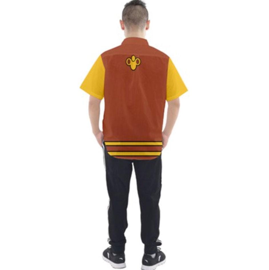 Cogsworth Inspired Short Sleeve Button Down Shirt