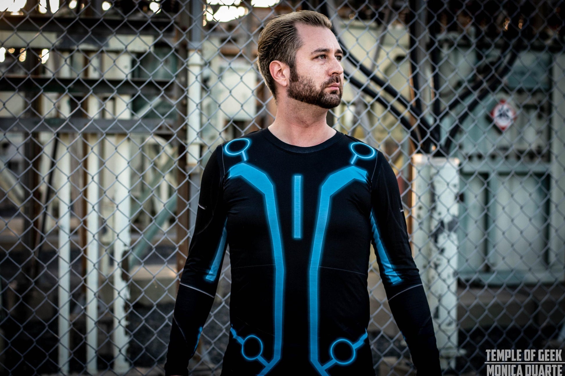 Men's Tron Inspired Long Sleeve Shirt