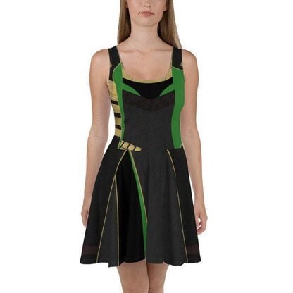 RTS [2XL] Women's Loki Inspired Skater Dress