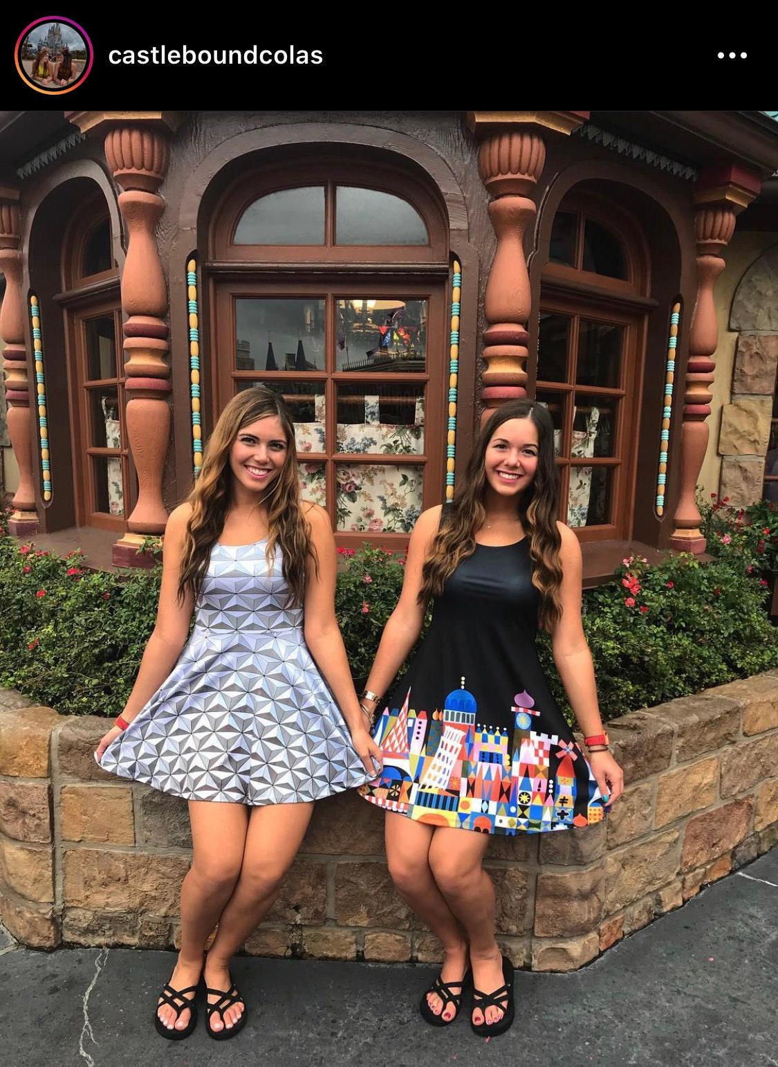 Epcot Spaceship Earth Inspired Skater Dress