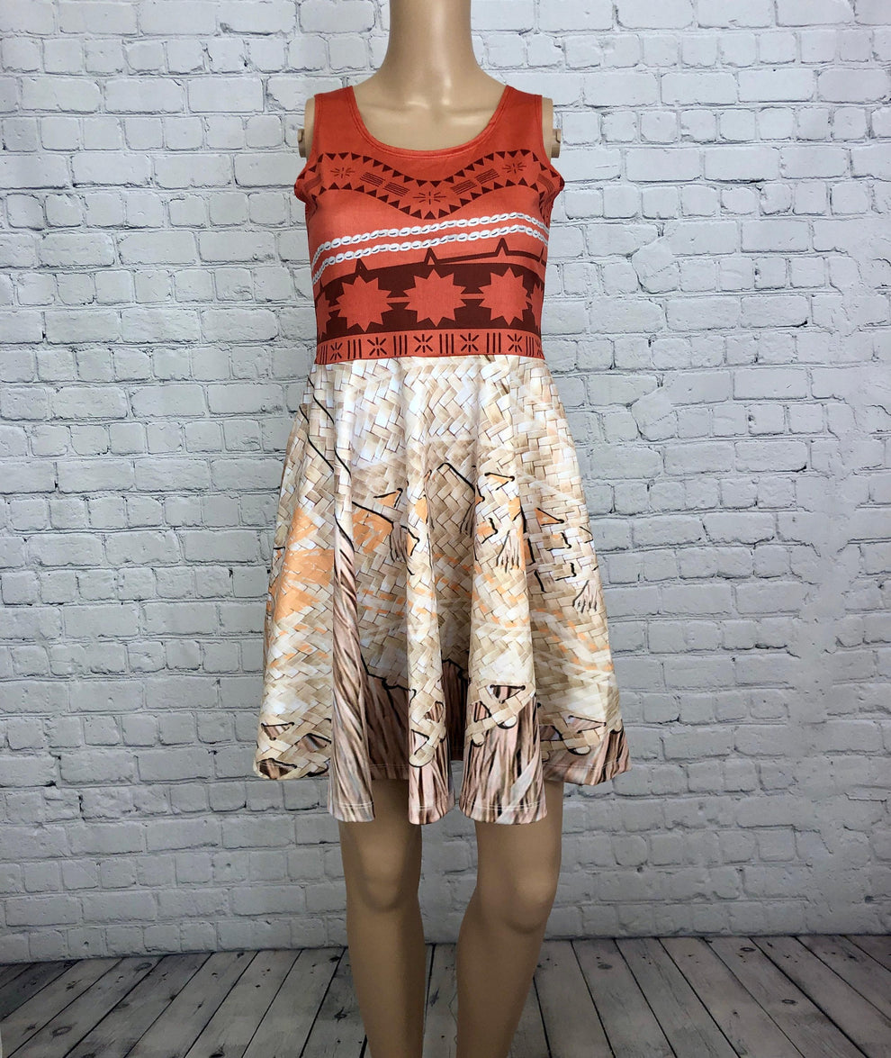 Custom Moana Production Skater Skirt with Waistband main image 1