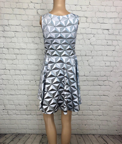 Epcot Spaceship Earth Inspired Skater Dress