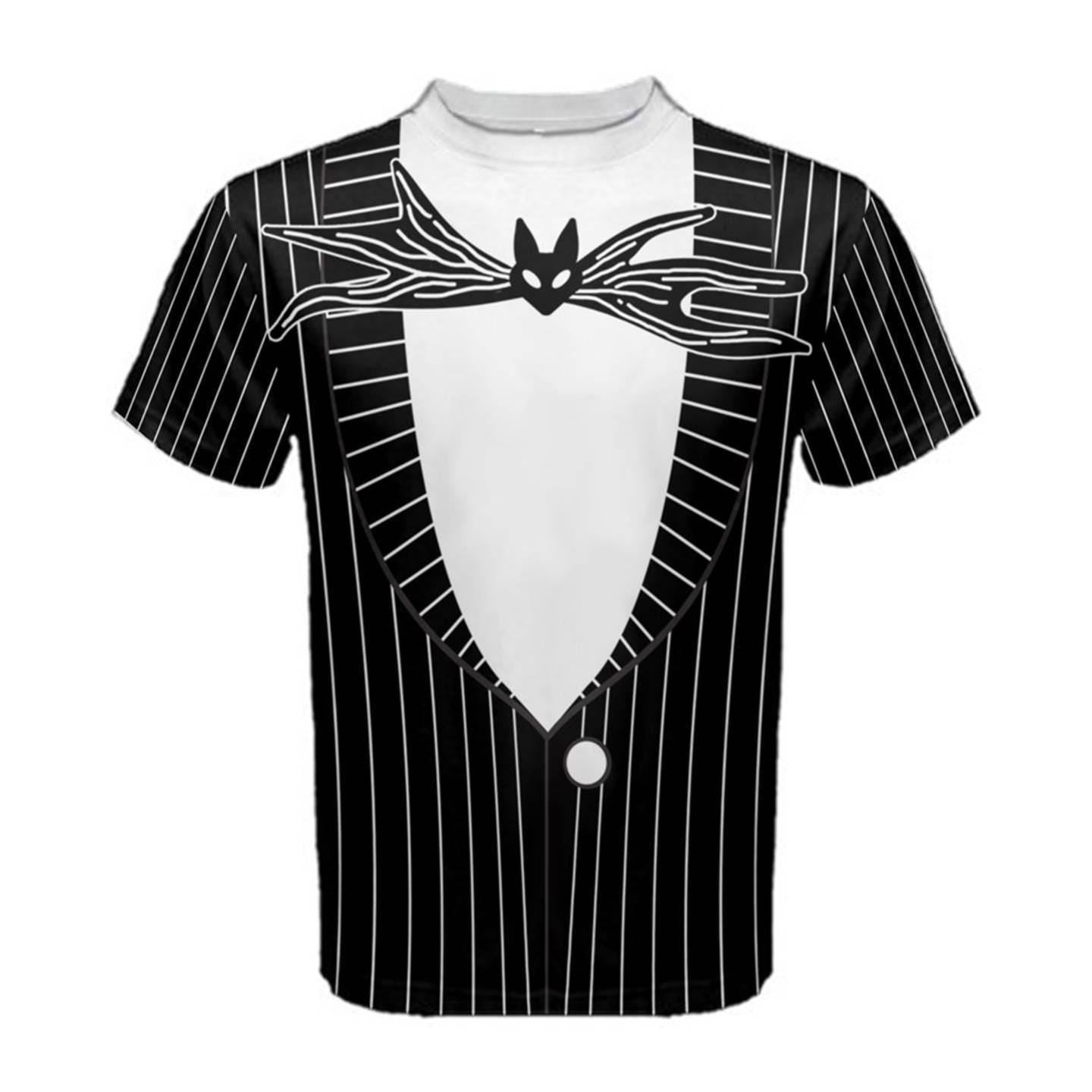 Men's Jack Skellington Inspired ATHLETIC Short Sleeve Shirt