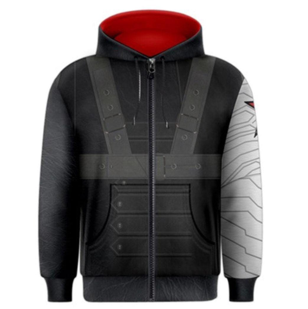 Unisex Bucky Inspired Zipper Hoodie