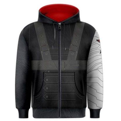 Unisex Bucky Inspired Zipper Hoodie
