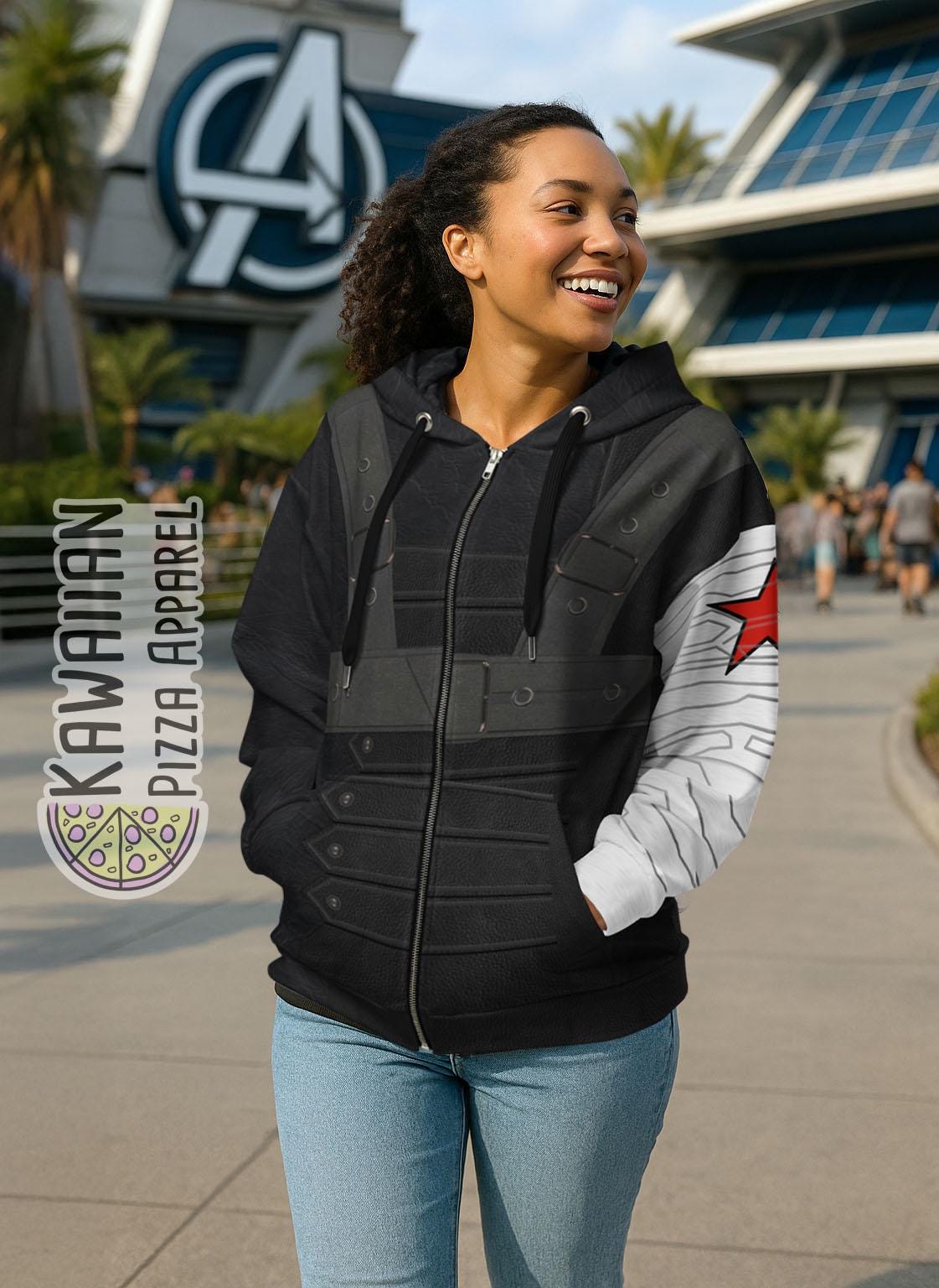 Unisex Bucky Inspired zip hoodie