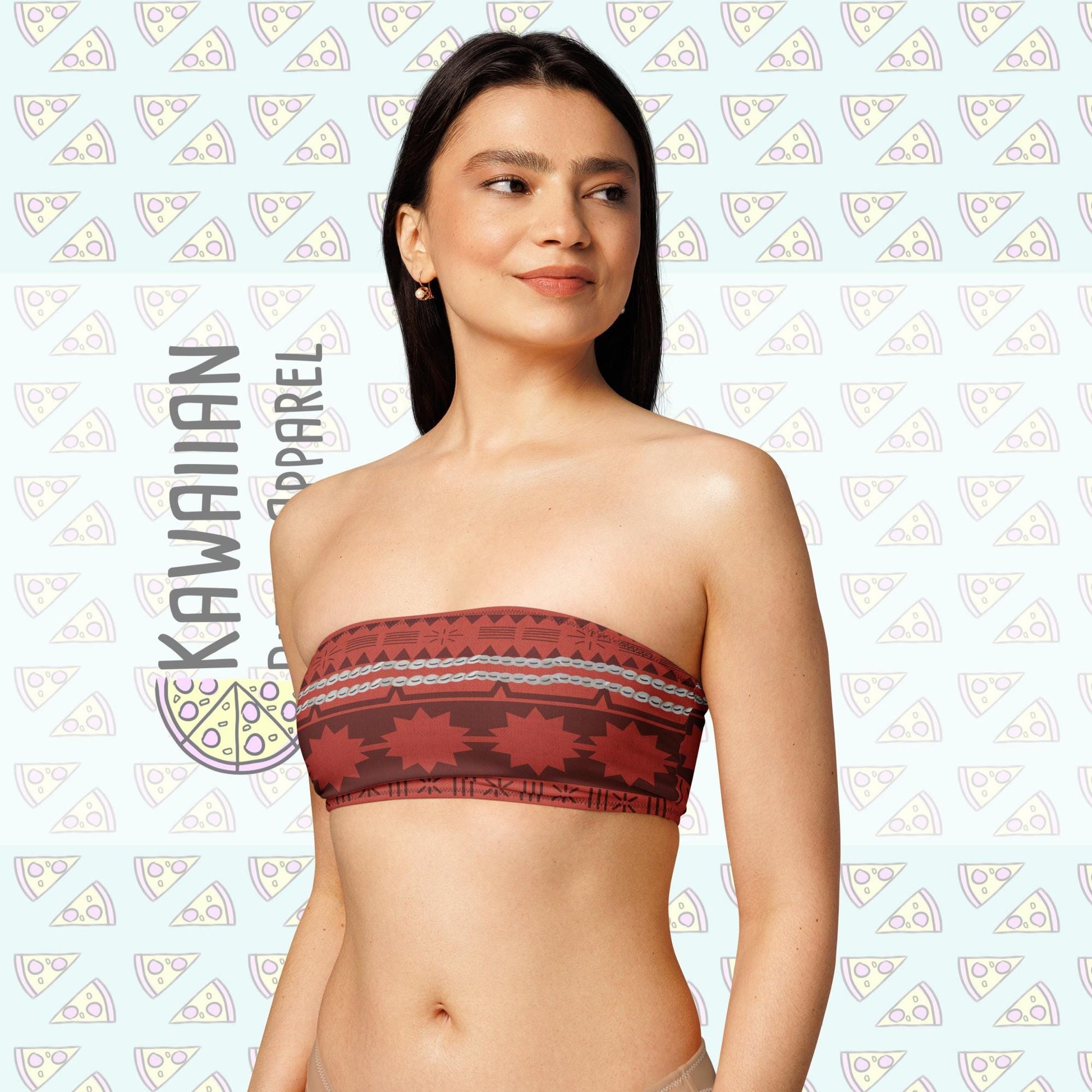 RUSH ORDER: Moana Inspired Recycled bandeau bikini top