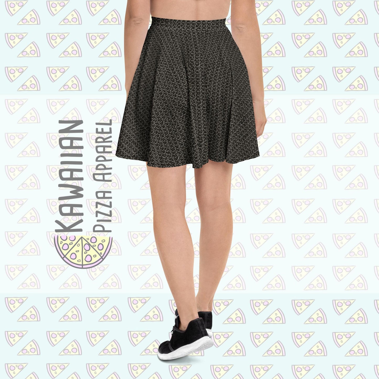 RUSH ORDER: Woven Chainmail Print Skater Skirt