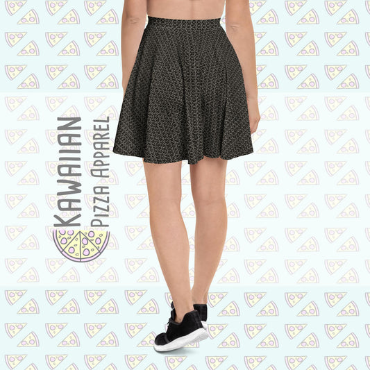 RUSH ORDER: Woven Chainmail Print Skater Skirt