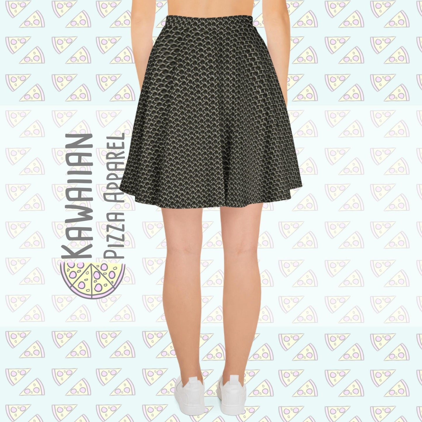 RUSH ORDER: Chainmail Print Skater Skirt