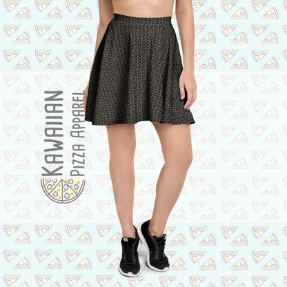 RUSH ORDER: Woven Chainmail Print Skater Skirt