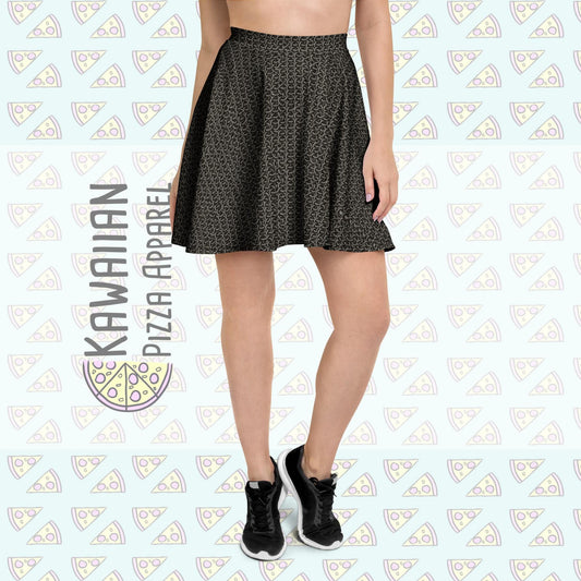 RUSH ORDER: Woven Chainmail Print Skater Skirt