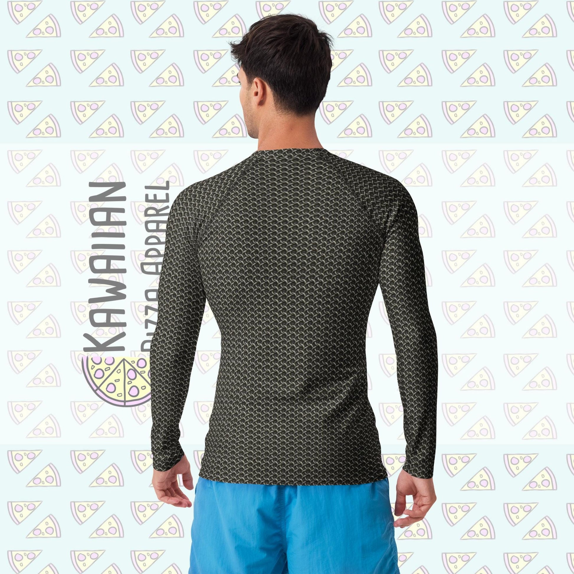 Men's Chainmail Print ATHLETIC Long Sleeve