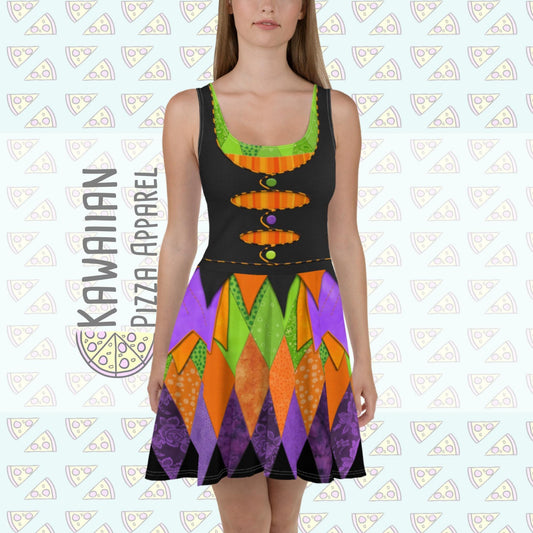 RUSH ORDER: DL Halloween Minnie Inspired Skater Dress