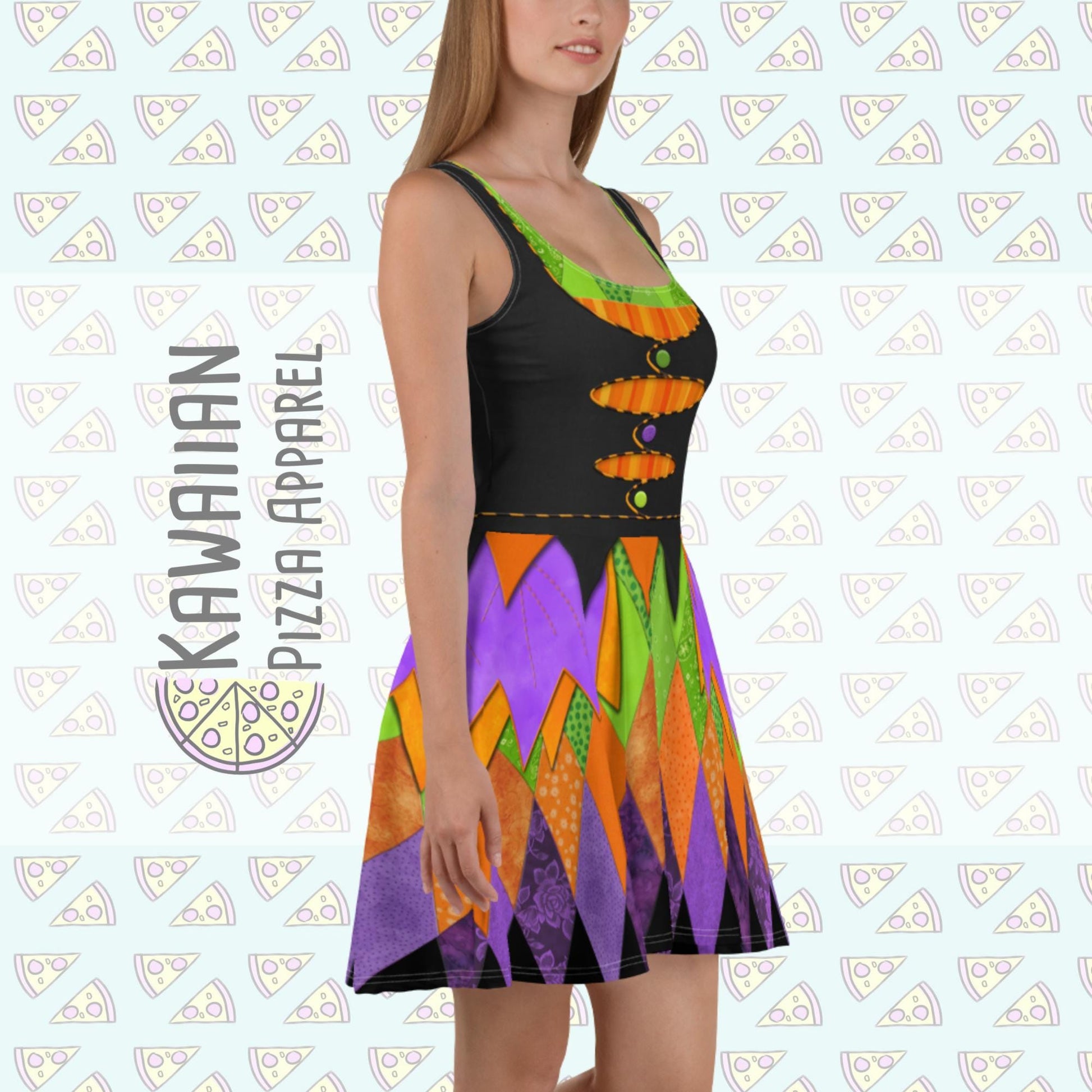 RUSH ORDER: DL Halloween Minnie Inspired Skater Dress