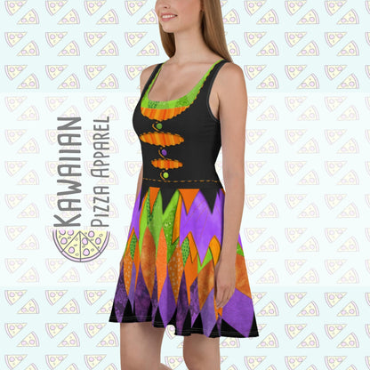 RUSH ORDER: DL Halloween Minnie Inspired Skater Dress