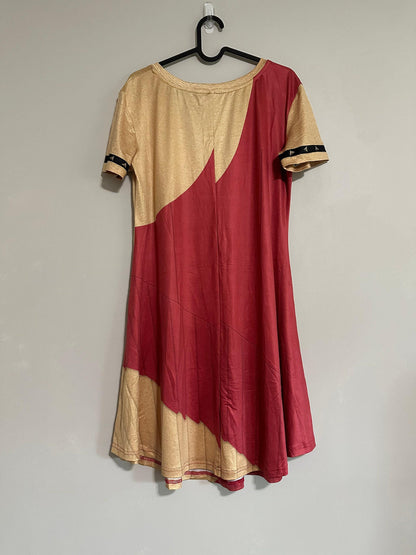 Ready-to Ship FLAW SAMPLE [XL] Magical Map Inspired Short Sleeve Flare Dress
