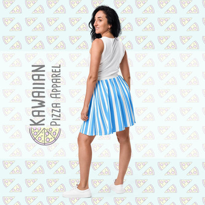 RUSH ORDER: Blue Dapper Dan Inspired Skater Skirt