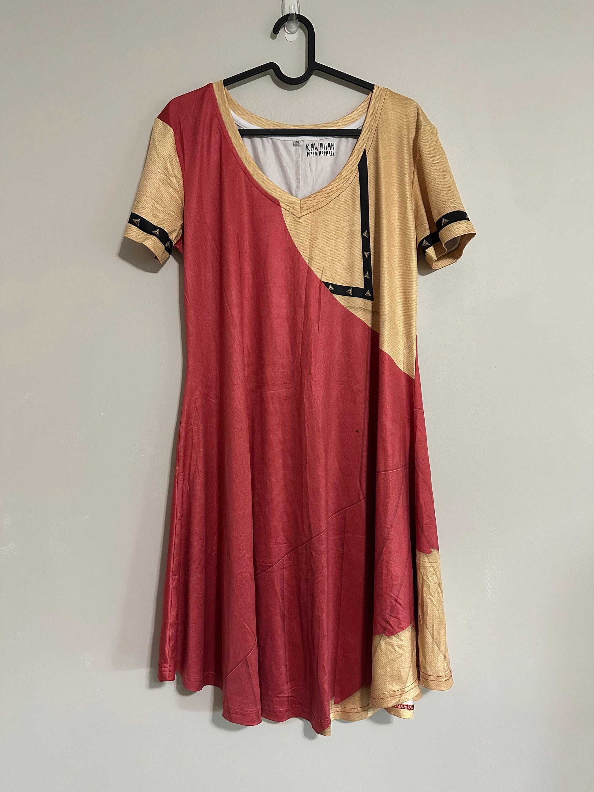 Ready-to Ship FLAW SAMPLE [XL] Magical Map Inspired Short Sleeve Flare Dress