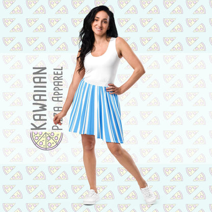 RUSH ORDER: Blue Dapper Dan Inspired Skater Skirt