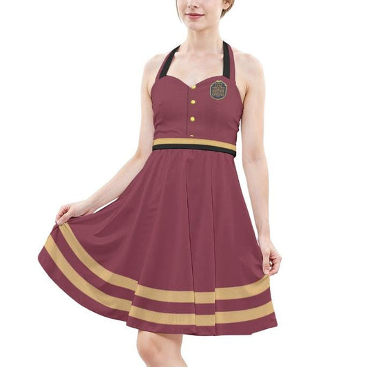 Tower of Terror Bellhop Inspired Halter Midi Dress