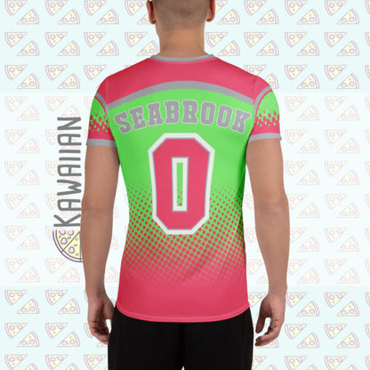 Men's Zed Zombies Inspired All-Over Print Athletic T-shirt