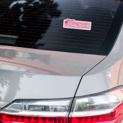 Follow Me to Pretty Girl Avenue Bubble-free stickers