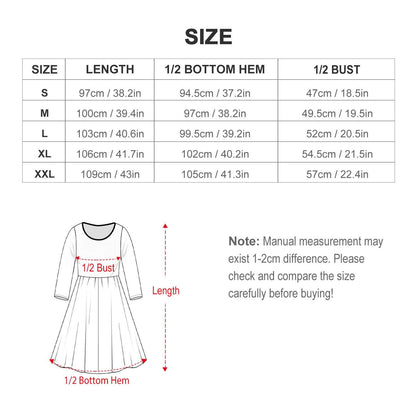 Donald Duck Inspired Long Sleeve Skater Dress with Pockets