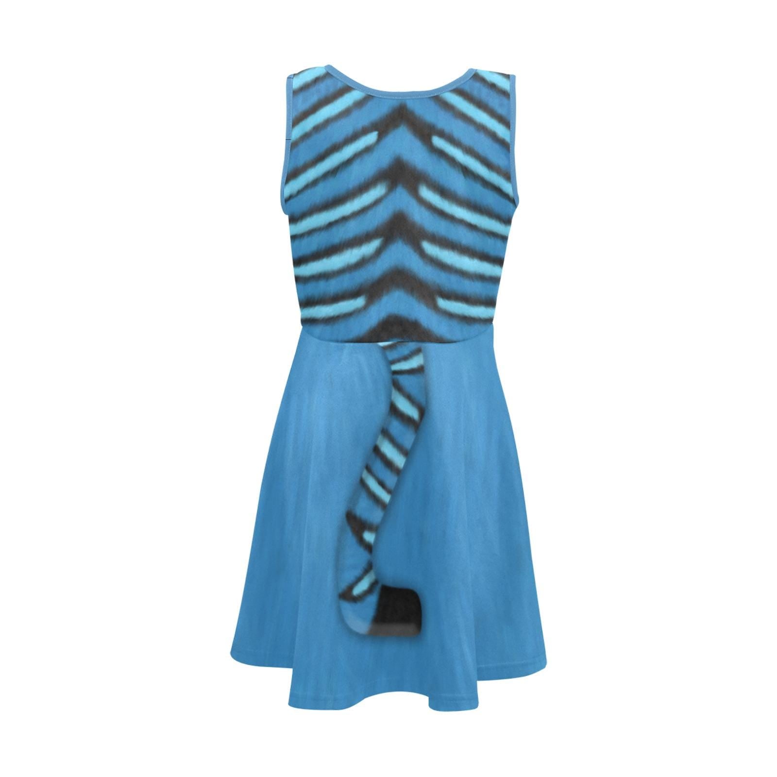 Kid's Derpy Tiger Inspired Sleeveless Skater Dress