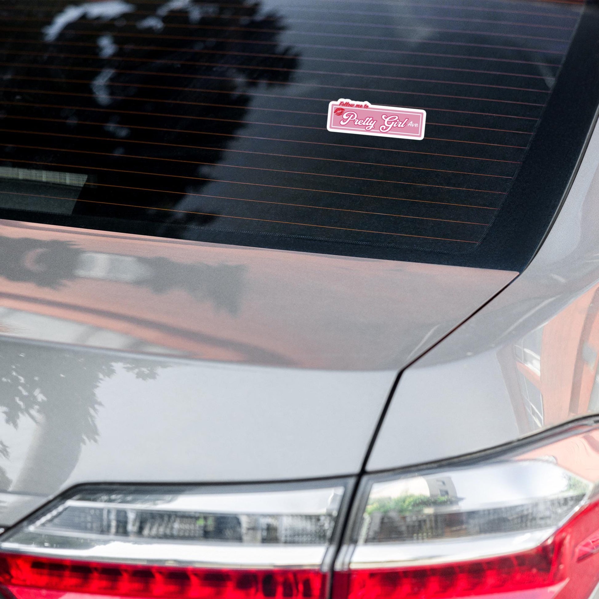 Follow Me to Pretty Girl Avenue Bubble-free stickers