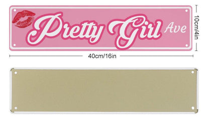 Pretty Girl Avenue Metal Street Sign 16"x4"