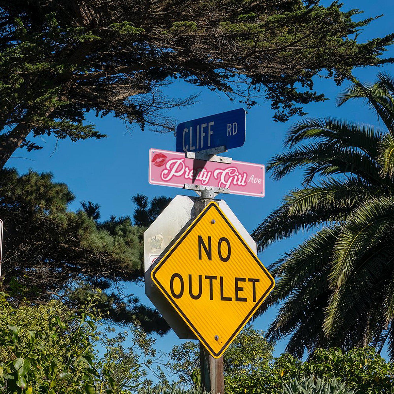 Pretty Girl Avenue Metal Street Sign 16"x4"