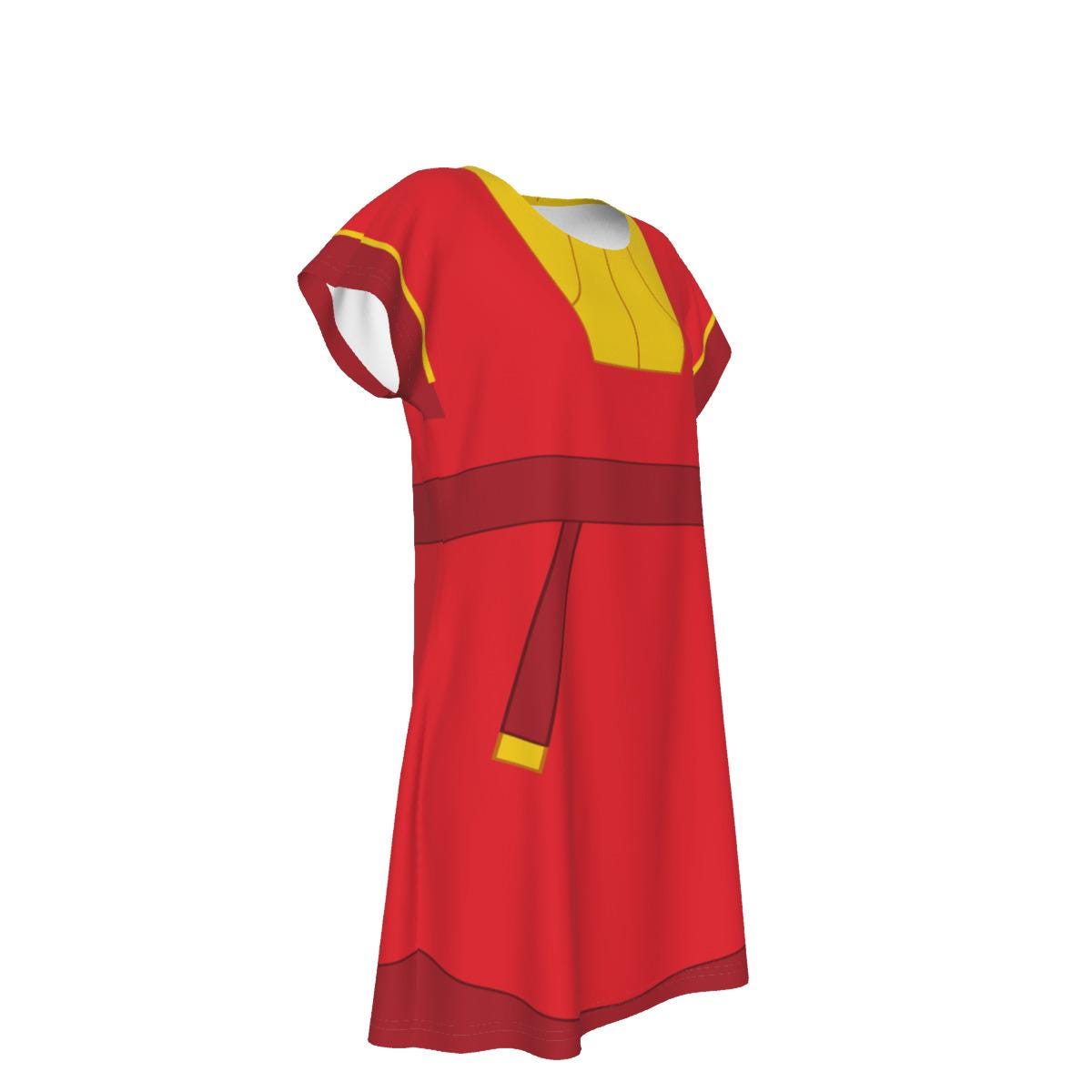 Kuzco Inspired Short Sleeve Skater Dress