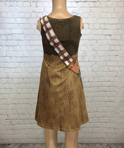 READY-to-SHIP [M] Women's Chewbacca Inspired Sleeveless Flare Dress