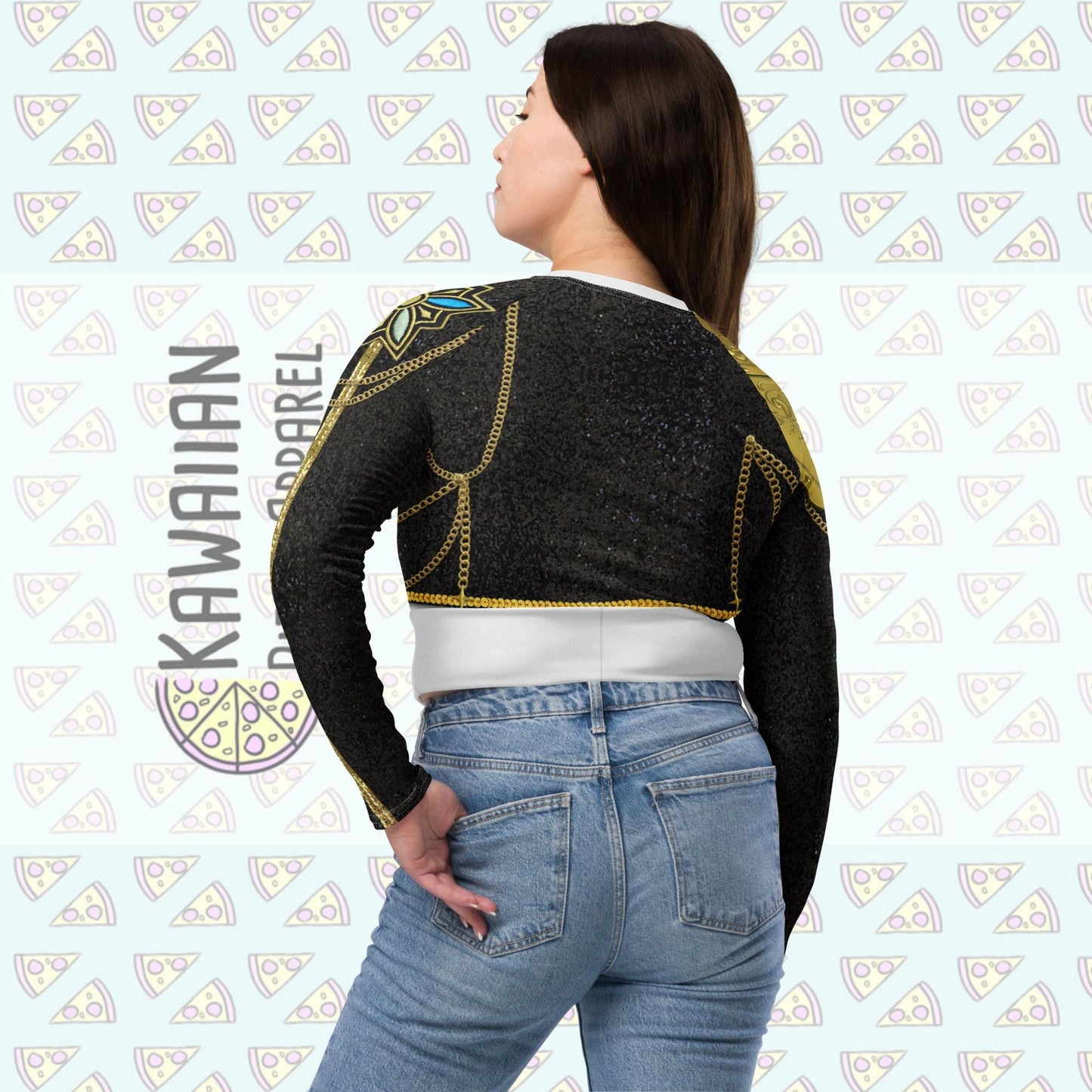 Women's Rumi Inspired Recycled long-sleeve crop top