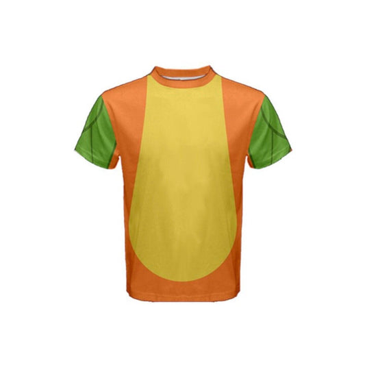 Men's Orange Bird Inspired Short Sleeve Shirt