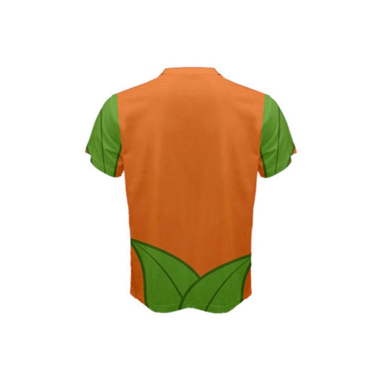 Men's Orange Bird Inspired Short Sleeve Shirt