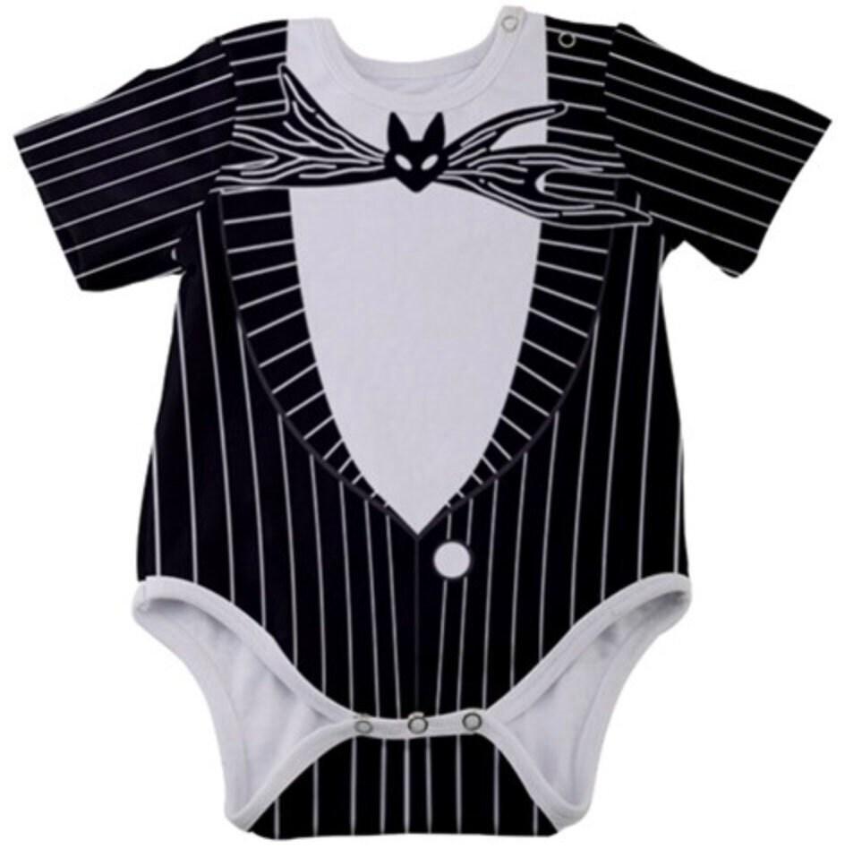 Jack Skellington Inspired Baby Bodysuit