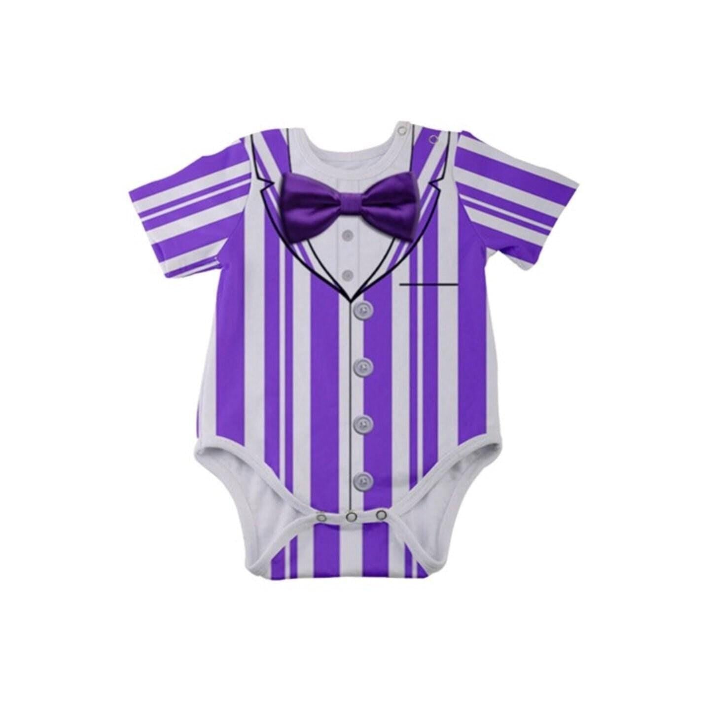 Purple Dapper Dan Inspired Baby Bodysuit